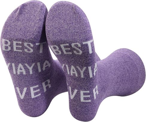 ZJXHPO Mother's Day Gift Yiayia Crew Sock Gift for Grandmother in Saudi Arabia
