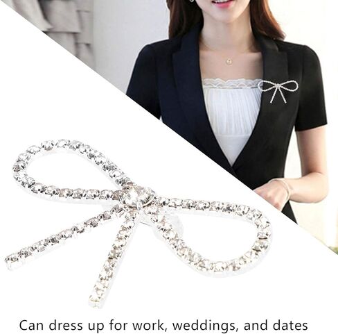 Women Bow Brooch, Rhinestone Bow, Brooches and Pins for Women Bulk, Bow Pin Hat Pins 5.5x2.8cm in Saudi Arabia