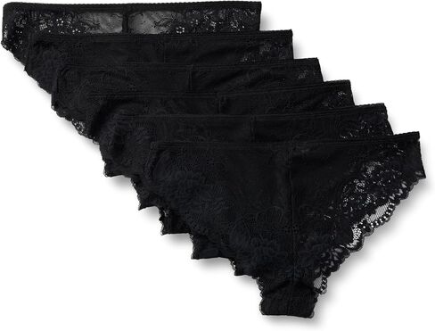 Amazon Essentials Women's Stretch Galloon Lace Cheeky Panty, Pack of 6 in Saudi Arabia