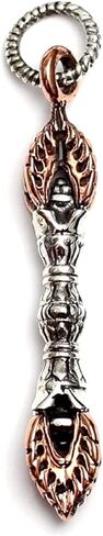 COSUMOSU Tibetan Vajra Dorje Pink Gold 925 Sterling Silver Pendant Charm Amulet in Saudi Arabia