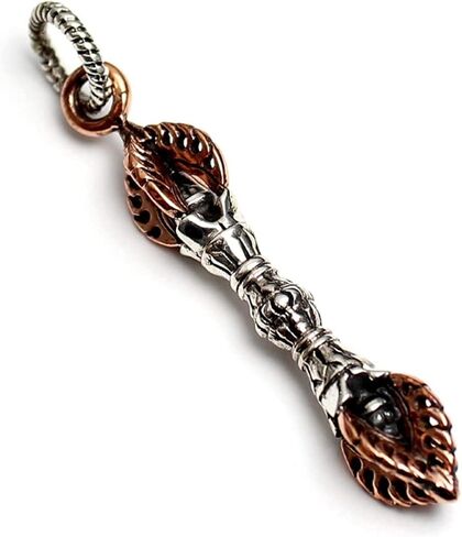 COSUMOSU Tibetan Vajra Dorje Pink Gold 925 Sterling Silver Pendant Charm Amulet in Saudi Arabia