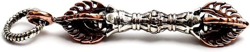 COSUMOSU Tibetan Vajra Dorje Pink Gold 925 Sterling Silver Pendant Charm Amulet in Saudi Arabia