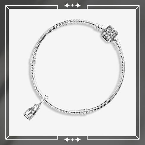 La Sagrada Familia Charm, Church Dangle Charm, Sterling Silver, Gift For Wife, Women, Friends, Family, Compatible To Pandora in Saudi Arabia