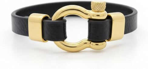 Solza Unisex Leather Bracelet – Adjustable Multi-Layer or Chain Link Design, 316 Stainless Steel & Genuine Leather, Fashion Jewelry Accessory for Men and Women in Saudi Arabia