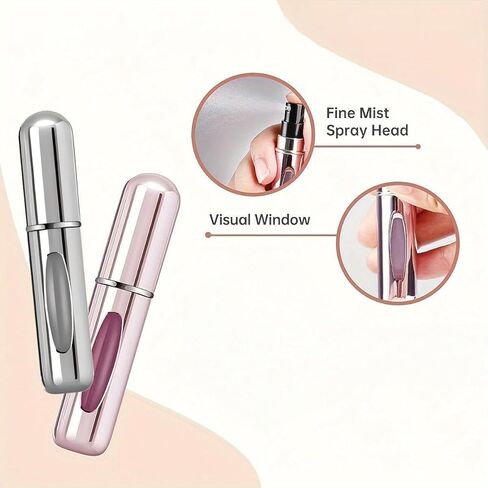 4 Pcs Perfume Travel Refillable, 5ml Travel Perfume Bottle Refillable, Atomizer Sprayer For Perfume, Perfume Atomizer For Essentials For Men & Women, Perfect For Pockets in Kuwait