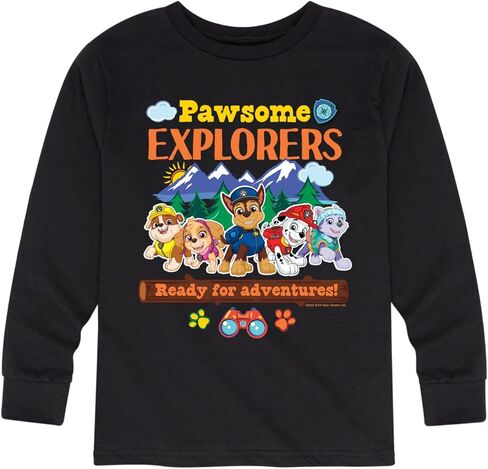 HYBRID APPAREL - Paw Patrol - Pawsome Explorers - تي شيرت برسومات طويلة الأكمام للأطفال والشباب in Saudi Arabia
