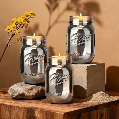 شمعة معطرة برمال رمادية دخانية معطرة، شمعة كلاسيكية بجرة كبيرة سعة 22 أونصة، شمعة واحدة بفتيل واحد، أكثر من 110 ساعة من وقت الاحتراق، مثالية لخلق جو مريح (عالم الفانيليا) in Kuwait