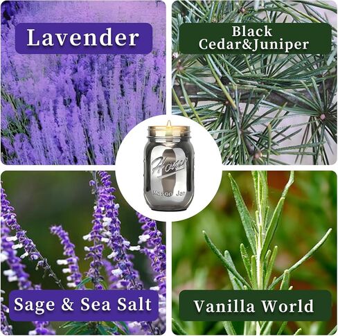 شمعة معطرة برمال رمادية دخانية معطرة، شمعة كلاسيكية بجرة كبيرة سعة 22 أونصة، شمعة واحدة بفتيل واحد، أكثر من 110 ساعة من وقت الاحتراق، مثالية لخلق جو مريح (عالم الفانيليا) in Kuwait