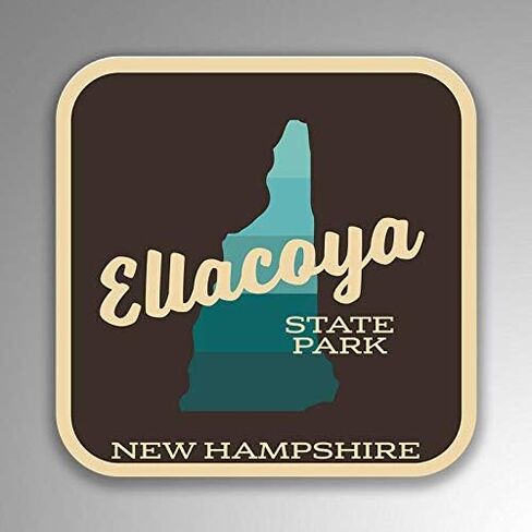 Ellacoya State Park استكشاف التجوال والتخييم والمشي لمسافات طويلة مزدوجة الجوانب سلسلة مفاتيح من الفولاذ المقاوم للصدأ مفتاح سلسلة حلقية حامل السيارة/مفتاح مكتشف in Saudi Arabia