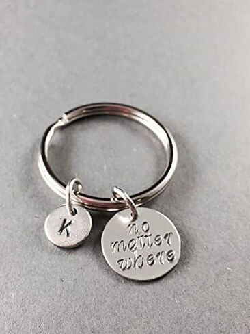 Quote keychain, no matter where, bridesmaid, bridesmaid gift, friends, best friend, sister, personalized in Kuwait