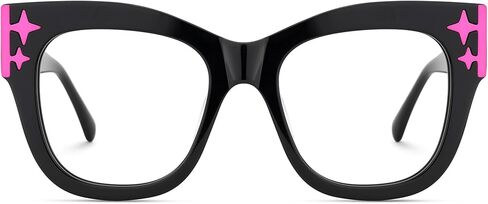 Zeelool Oversized Square Blue Light Glasses Acetate Frame for Women with Star ZJGA151789 Minfia in Saudi Arabia