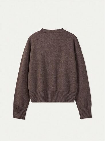 GORGLITTER Women's Cropped Button Up Cardigan Sweaters Crew Neck Chunky Cozy Sweater Long Sleeve Knit Tops Trendy in Saudi Arabia