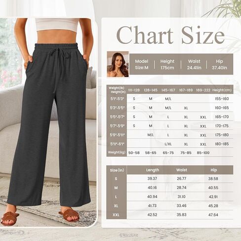 سيمارو المرأة عادية واسعة الساق بيجامة السراويل الناعمة عالية الخصر اليوغا بالازو Sweatpants فضفاضة مريحة صالة السراويل مع جيوب in Kuwait