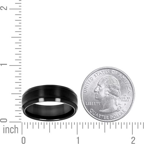 Tungsten Black Polished Comfort-fit 6mm Sizes 7-14 Bridal Anniversary Engagement Wedding Band in Saudi Arabia