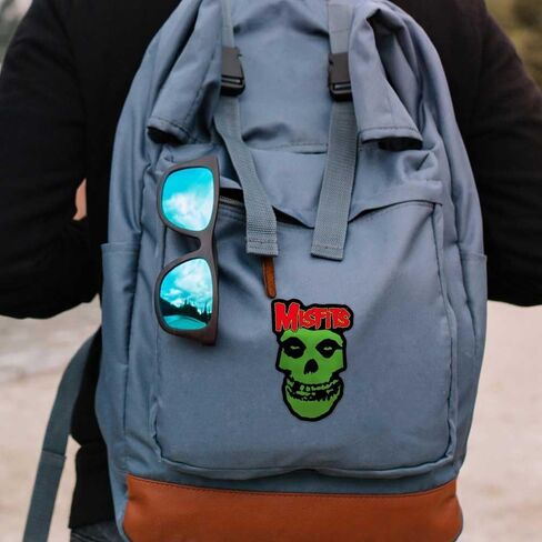 Misfits Green Skull - Embroidered Sew On Patch 2" X 3 1/4" in Saudi Arabia