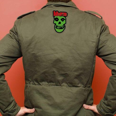 Misfits Green Skull - Embroidered Sew On Patch 2" X 3 1/4" in Saudi Arabia
