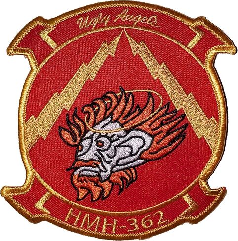HMH-362 رقعة الملائكة القبيحة (الأحمر الداكن) – مُخيطة in Kuwait