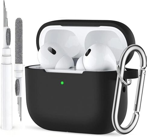 Case for Airpods 4 Gen Case Cover for Men Women Girl, Compatible Airpods 4th Generation Case, Soft Silicone Apple iPod Case 4th Gen Protective Cover Skin with Keychain Cleaner Pen,Pink in Kuwait