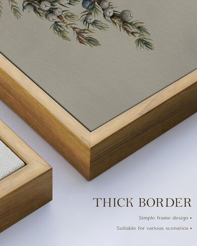 خمر العرعر التوت قماش طباعة مؤطرة جدار الفن، 12x16 نبات العرعر التوت النبات التوضيح العمل الفني، ريفي مزرعة عيد الميلاد ديكور الشتاء لغرفة المعيشة غرفة نوم مدخل المطبخ in Kuwait