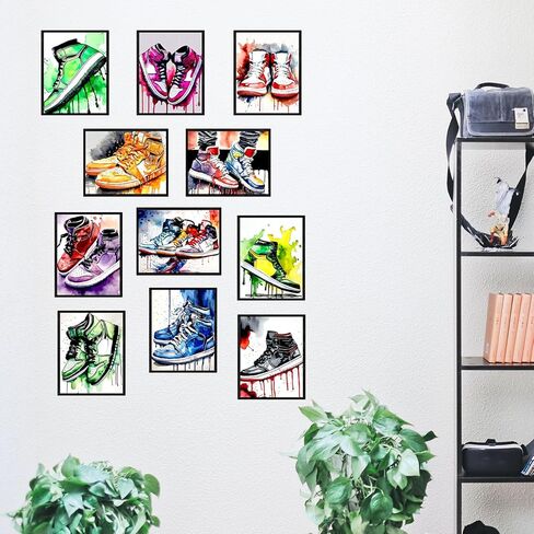 FLORIXA 12Pcs Hypebeast Sneaker Wall Art Prints – 8x10 UNFRAMED Cool Sneakerhead Posters for Teen Boys Men Cave Gym Room Office Decor – Stacked Shoebox Air Shoes Streetwear Aesthetic Room Artwork in Saudi Arabia