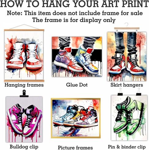 FLORIXA 12Pcs Hypebeast Sneaker Wall Art Prints – 8x10 UNFRAMED Cool Sneakerhead Posters for Teen Boys Men Cave Gym Room Office Decor – Stacked Shoebox Air Shoes Streetwear Aesthetic Room Artwork in Saudi Arabia