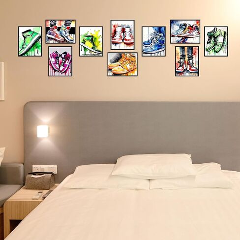 FLORIXA 12Pcs Hypebeast Sneaker Wall Art Prints – 8x10 UNFRAMED Cool Sneakerhead Posters for Teen Boys Men Cave Gym Room Office Decor – Stacked Shoebox Air Shoes Streetwear Aesthetic Room Artwork in Saudi Arabia