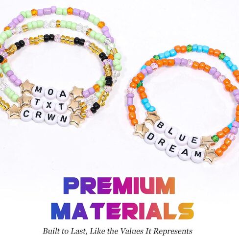 AICase for TXT Merch Gifts Inspired Bracelets 5 Pcs Stackable Stretch Beaded Friendship Bracelets Concert Lightstick Outfit Vinyl Poster Merchandise Gifts for Fans Women Birthday Christmas Stocking in Saudi Arabia