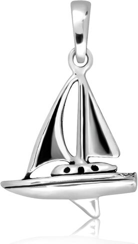 WithLoveSilver 925 Sterling Silver Yacht Sea Ship Sailboat Pendant in Saudi Arabia