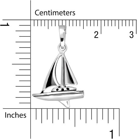 WithLoveSilver 925 Sterling Silver Yacht Sea Ship Sailboat Pendant in Saudi Arabia