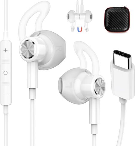iMangoo for Lightning Headphones Wired MFi Certified Magnetic Earbuds Anti Drop Ear Buds Tips Corded Earphones with Microphone Volume Control for Apple iPhone 14 Plus 13 Pro Max 12 Mini 11 XS XR in Saudi Arabia