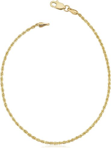 Kooljewelry الصلبة 10K الذهب الأصفر 1.5 ملم حبل سلسلة سوار in Saudi Arabia