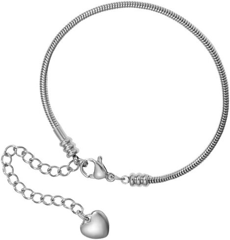 Stainless Steel Snake Chain Bracelet for Men Women, 3mm Link Bracelet Birthday Christmas Jewelry Gift for Father Mother Her in Saudi Arabia