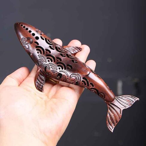 1pc Incense Holder, Whale Incense Burner, Statue Desktop Ornaments, Sea Animal Figurines Incense, for Living Room Home Decorations Accessories, Ocean Decorations, Farmhouse Décor (red Copper) in Saudi Arabia