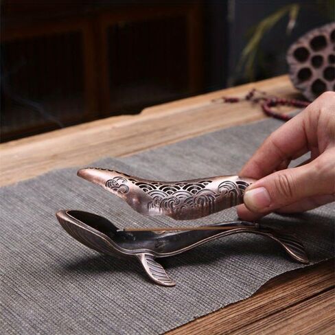 1pc Incense Holder, Whale Incense Burner, Statue Desktop Ornaments, Sea Animal Figurines Incense, for Living Room Home Decorations Accessories, Ocean Decorations, Farmhouse Décor (red Copper) in Saudi Arabia