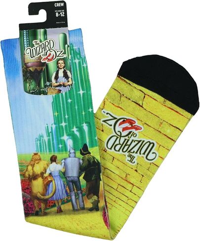 جوارب Bioworld The Wizard Of Oz للرجال من نوع Yellow Brick Road Sublimated Crew Sock in Kuwait
