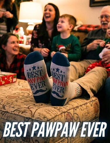 InnoBeta Pawpaw Fathers Day Socks Gift, Pawpaw Gifts for Grandpa, One Size Crew Socks in Saudi Arabia