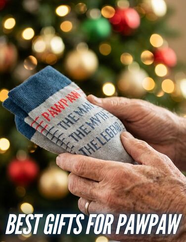 InnoBeta Pawpaw Fathers Day Socks Gift, Pawpaw Gifts for Grandpa, One Size Crew Socks in Saudi Arabia