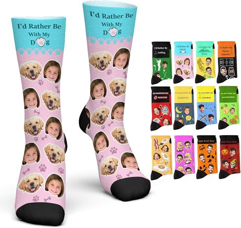 Custom Valentine's Day Face Novelty Socks Personalized valentine Photo Name Unisex Crew Sock for Men Women Gifts Anniversary in Saudi Arabia