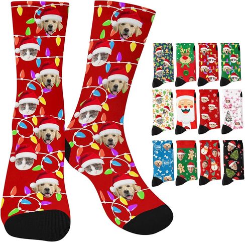 Custom Valentine's Day Face Novelty Socks Personalized valentine Photo Name Unisex Crew Sock for Men Women Gifts Anniversary in Saudi Arabia