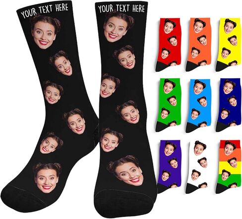Custom Valentine's Day Face Novelty Socks Personalized valentine Photo Name Unisex Crew Sock for Men Women Gifts Anniversary in Saudi Arabia