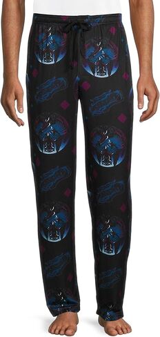 Marvel Men's Black Panther Allover Scene Sateen Soft Touch Lounge Sleep Pajama Pants in Saudi Arabia