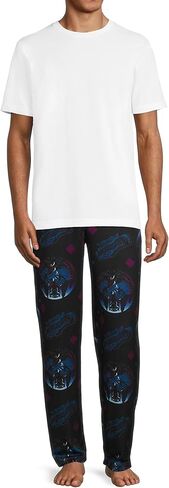 Marvel Men's Black Panther Allover Scene Sateen Soft Touch Lounge Sleep Pajama Pants in Saudi Arabia