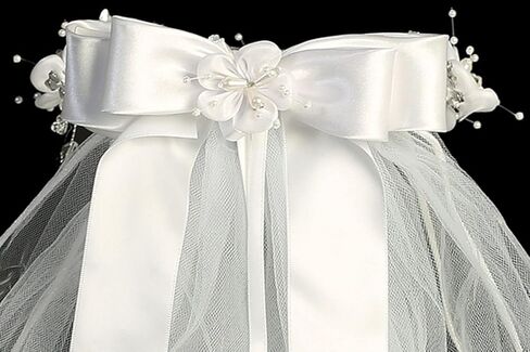 Pink Princess Holy First Communion Veil for Girls 7-16 - 1st Communion Veils for Girls - White veil for kids - Velos para Primera Comunion in Saudi Arabia