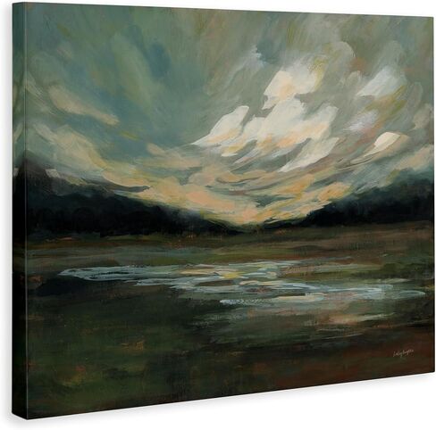 Stupell Industries Billowing Clouds Landscape Canvas Wall Art Design by Haley Knighten, 40 x 30 in Saudi Arabia