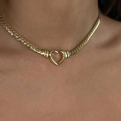 Cuban Link Heart Chain, Woven Stainless Steel Adjustable Unisex Braided Jewelry in Saudi Arabia