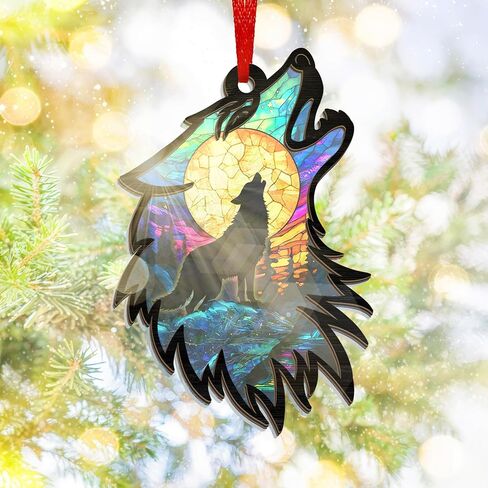 Christmas Fishing Gifts for Men, Fishing Ornament - Suncatcher Christmas Ornaments 2025 - Fish Ornaments for Tree, Sports Gifts for Fisherman, Fish Ornament, Sports Gift for Men Dad Grandpa in Saudi Arabia