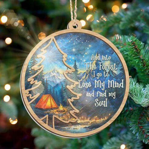 Christmas Fishing Gifts for Men, Fishing Ornament - Suncatcher Christmas Ornaments 2025 - Fish Ornaments for Tree, Sports Gifts for Fisherman, Fish Ornament, Sports Gift for Men Dad Grandpa in Saudi Arabia