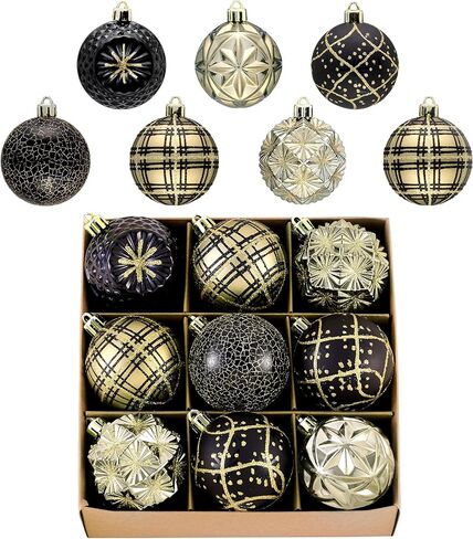 Valery Madelyn Fall Ornaments for Christmas Trees, 16ct Bronze Copper Brown Gold Shatterproof Fall Christmas Tree Decorations, 2.36 Inches Luxury Hanging Ball Ornaments for Thanksgiving Autumn Harvest in Saudi Arabia