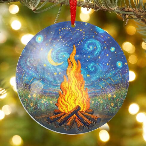 Christmas Fishing Gifts for Men, Fishing Ornament - Suncatcher Christmas Ornaments 2025 - Fish Ornaments for Tree, Sports Gifts for Fisherman, Fish Ornament, Sports Gift for Men Dad Grandpa in Saudi Arabia