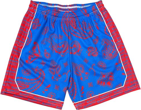 MECH-ENG Mens Paisley Shorts Graphic Bandana Shorts Retro Running Boxing Mesh Boho Drawstring Shorts in Kuwait